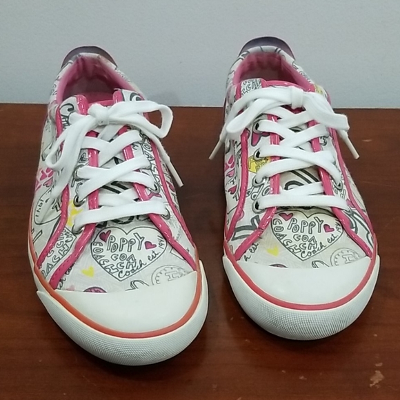 Coach women's Barrett ppy grff heart sneakers - Picture 8 of 16